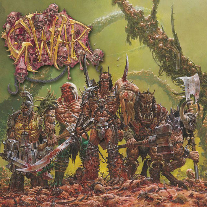 The cover artwork was drawn by Adrian Smith of Warhammer 40K and White Dwarf
