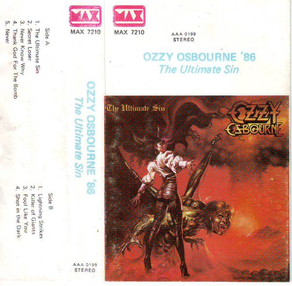 ozzy osbourne the ultimate sin cassette