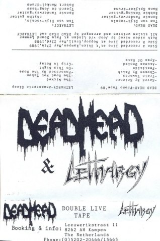 Dead Head / Lethargy - Promo Tape '89 / Anaesthetic Sleep