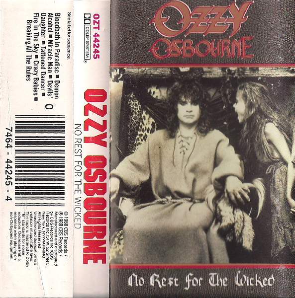 ozzy osbourne no rest for the wicked songs