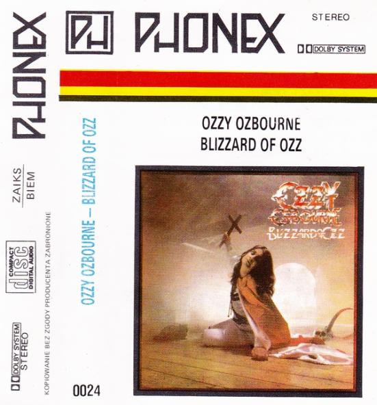 ozzy osbourne blizzard of ozz cassette