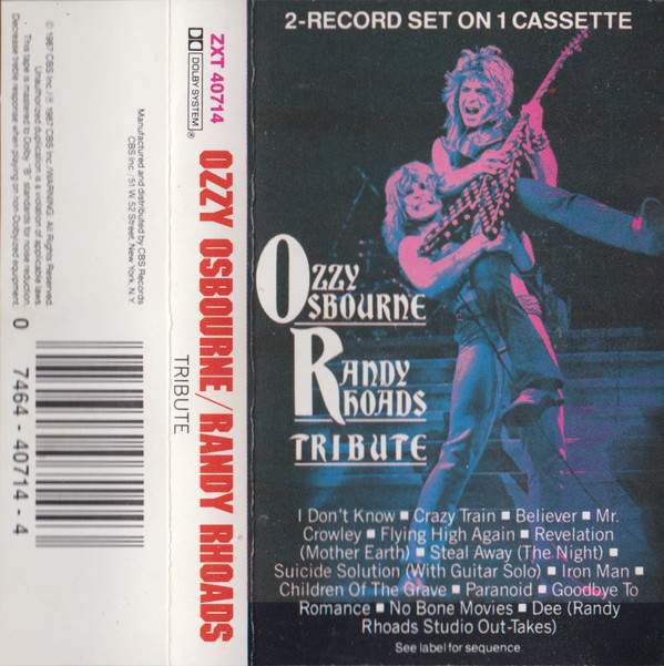 ozzy osbourne randy rhoads tribute release date