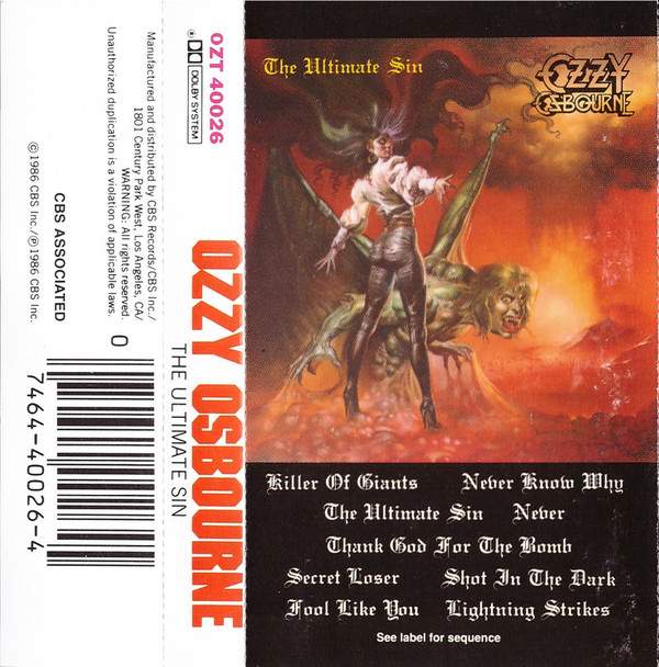 the ultimate sin ozzy osbourne full album