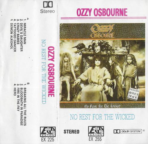ozzy osbourne no rest for the wicked utwory