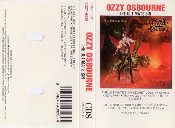 ozzy osbourne ultimate sin release date