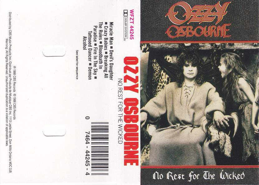 canciones de ozzy osbourne no rest for the wicked