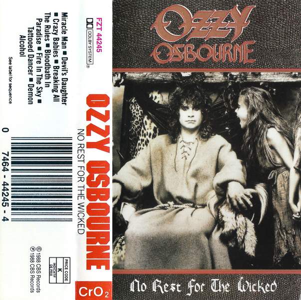 ozzy osbourne no rest for the wicked songs