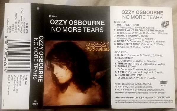 ozzy osbourne no more tears letra